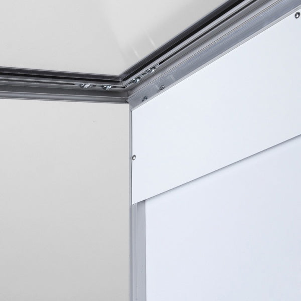 Bacheca porta avvisi in alluminio per esterno con luce LED