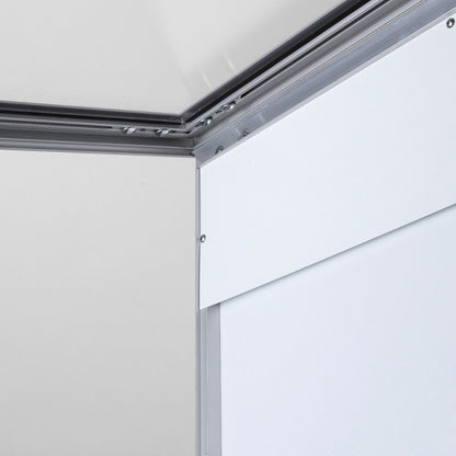 Bacheca porta avvisi in alluminio per esterno con luce LED