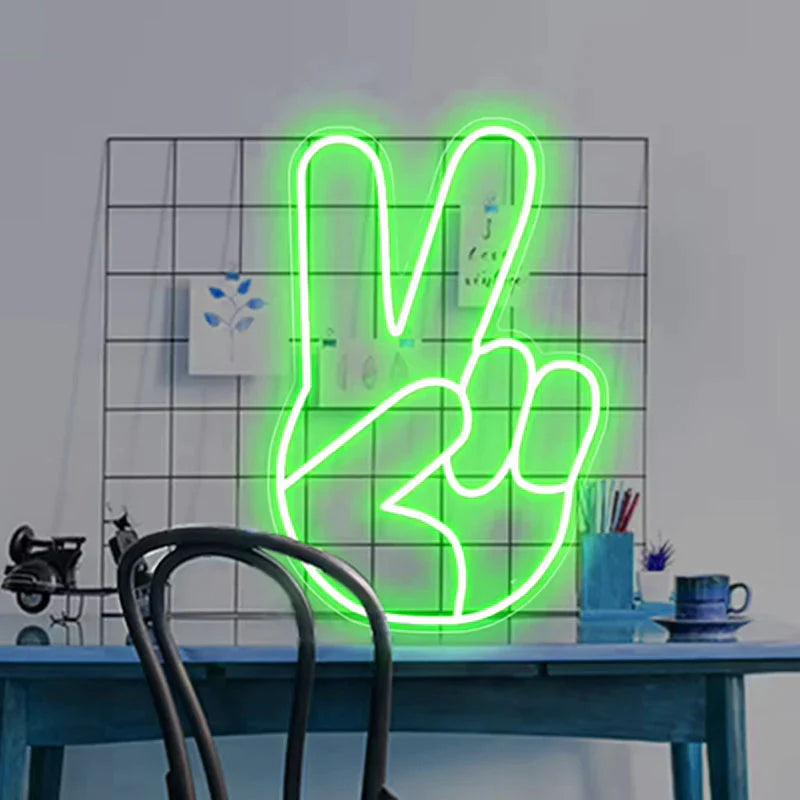 Simbolo della Pace - Neon led-neon flex-plexiglass