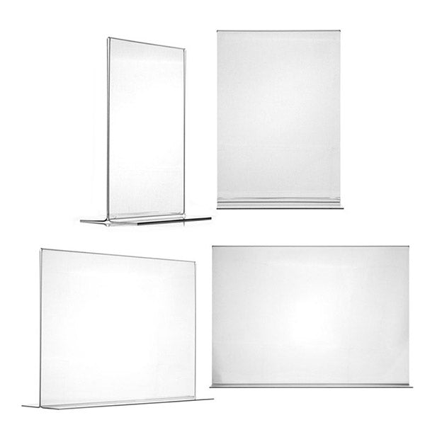 Espositore portavvisi da tavolo in plexiglass