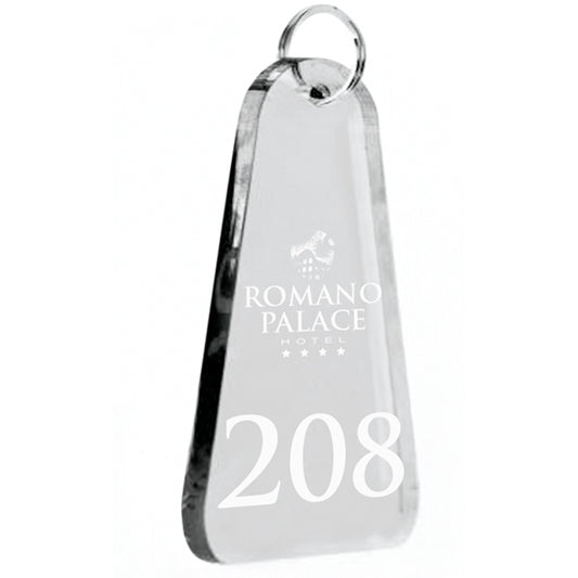 Portachiavi in plexiglass per Hotel con incisione laser - Goccia