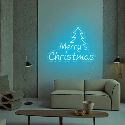 Merry christmas con albero - Neon led-neon flex