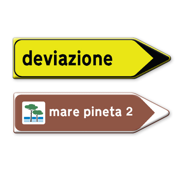 Segnale-stradale freccia -Cartello Lamiera-Segnale pubblicitario-
