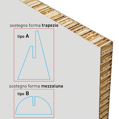 Totem Cartone Alveolare con basi a Mezzaluna