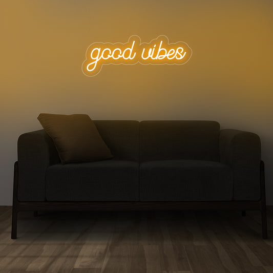 Insegna neon led- Good Vibes-plexiglass