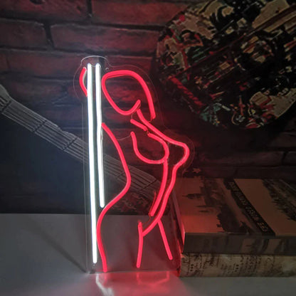 Pole dance silhouette  - Neon led